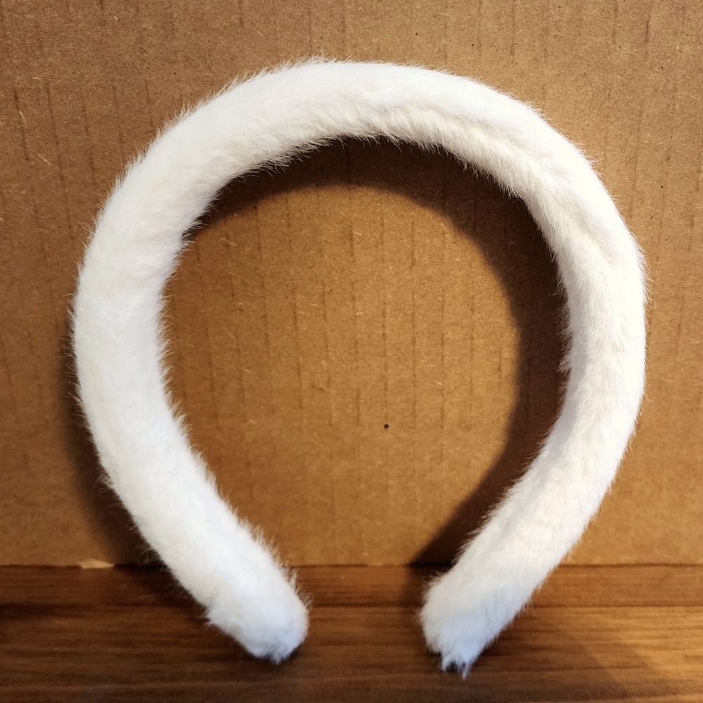 NEW White Faux Fur Headband
